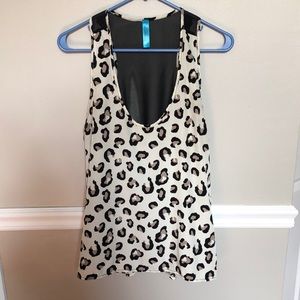 Scoop Neck Cheetah Print Tank Top